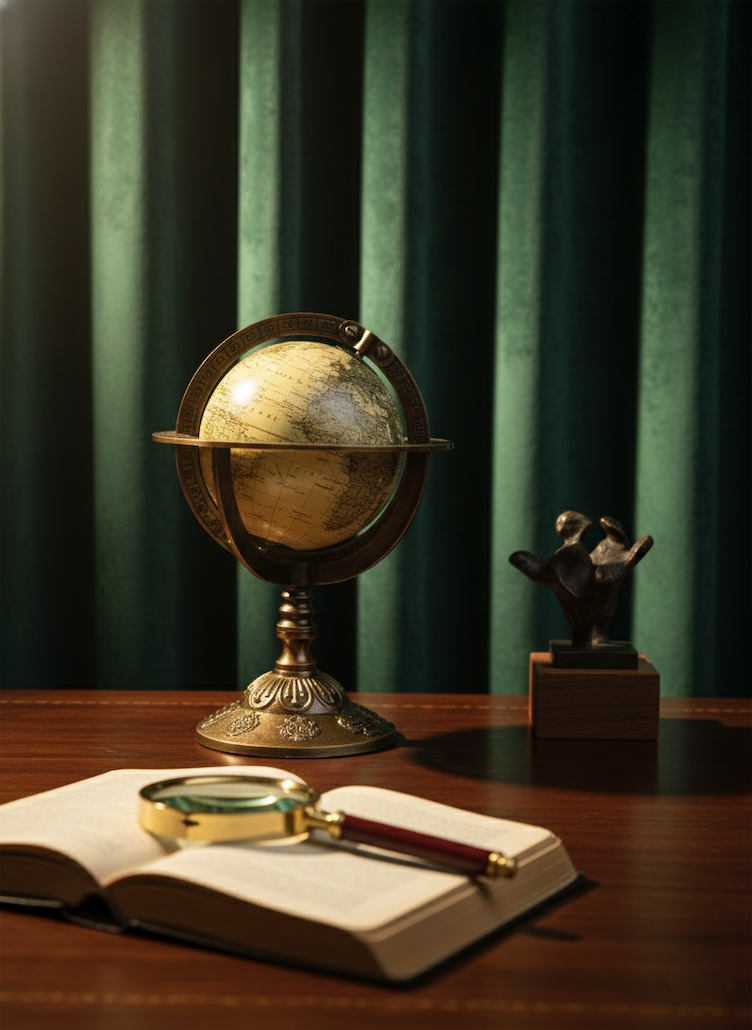 Astra 8.1 – Grand Armillary Globe on Ornate Brass Base