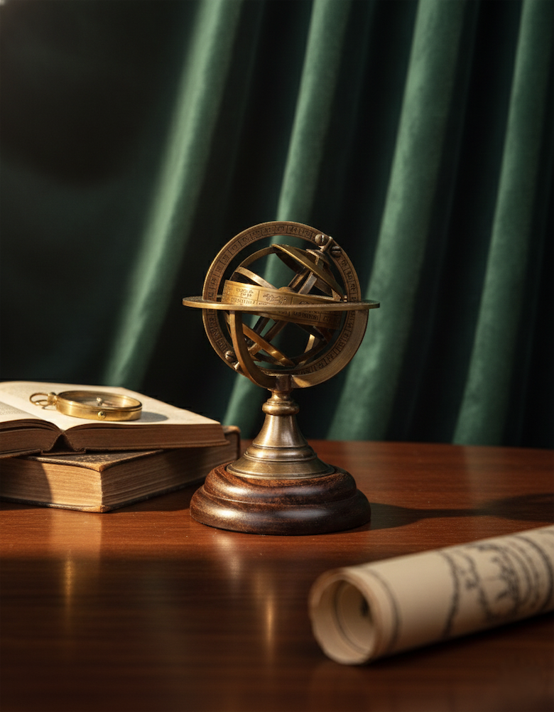 Astra 6.3 – Classic Armillary Sphere on Wooden Base
