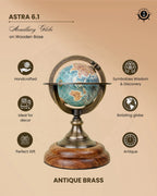 Astra 6.1 Armillary Globe on Wooden Base