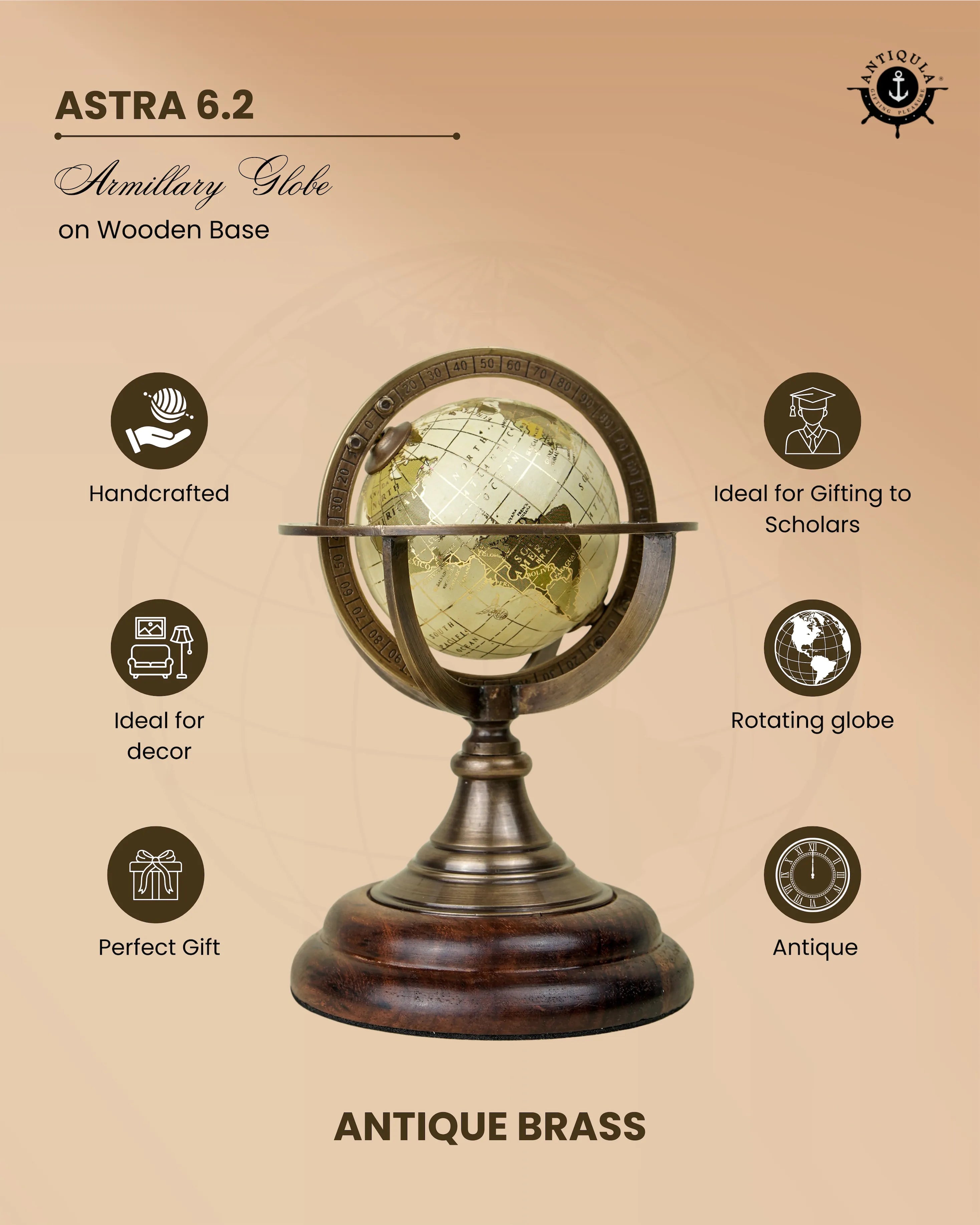 Astra 6.2 – Armillary Globe on Wooden Base