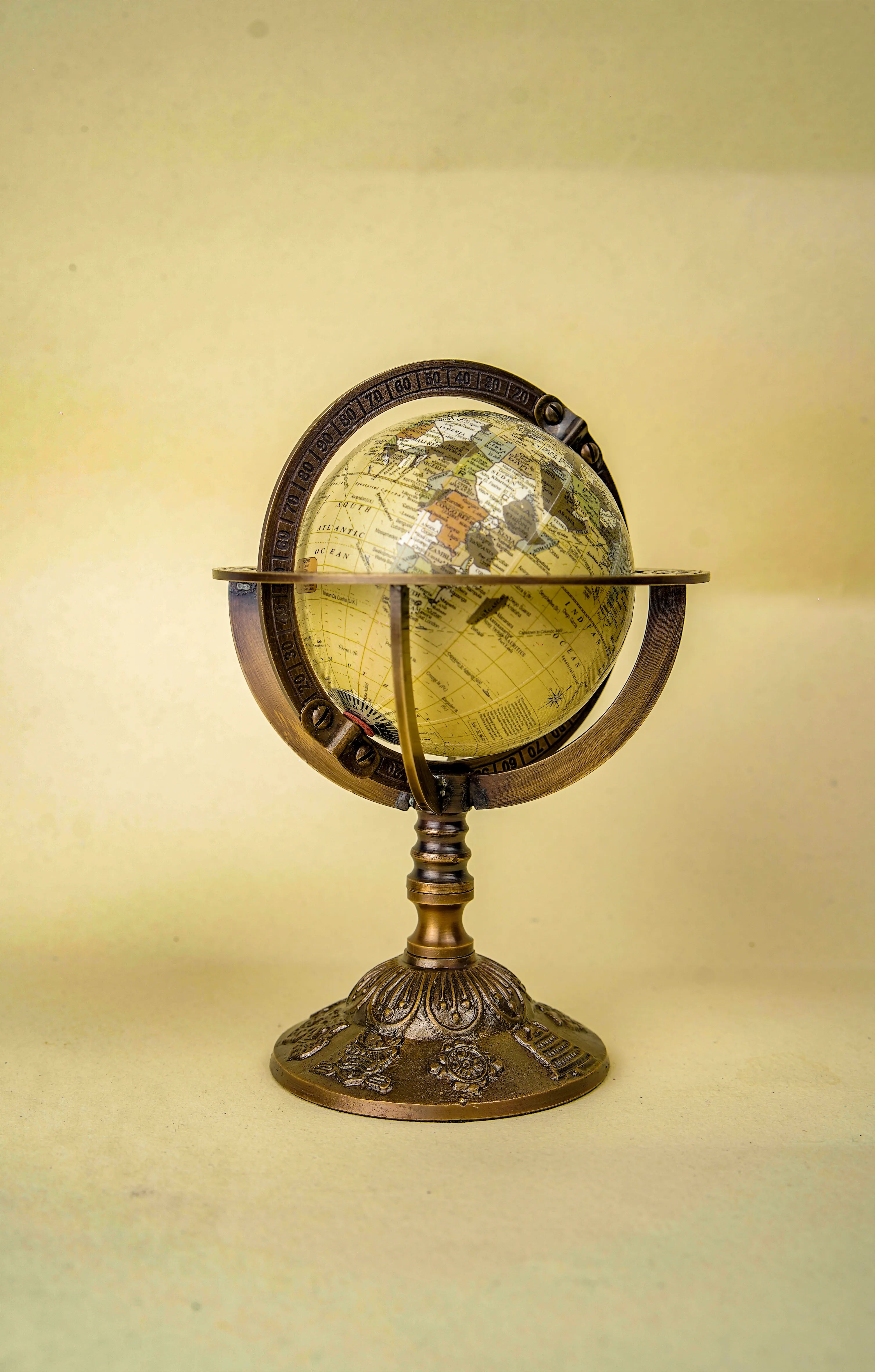 Astra 8.1 – Grand Armillary Globe on Ornate Brass Base